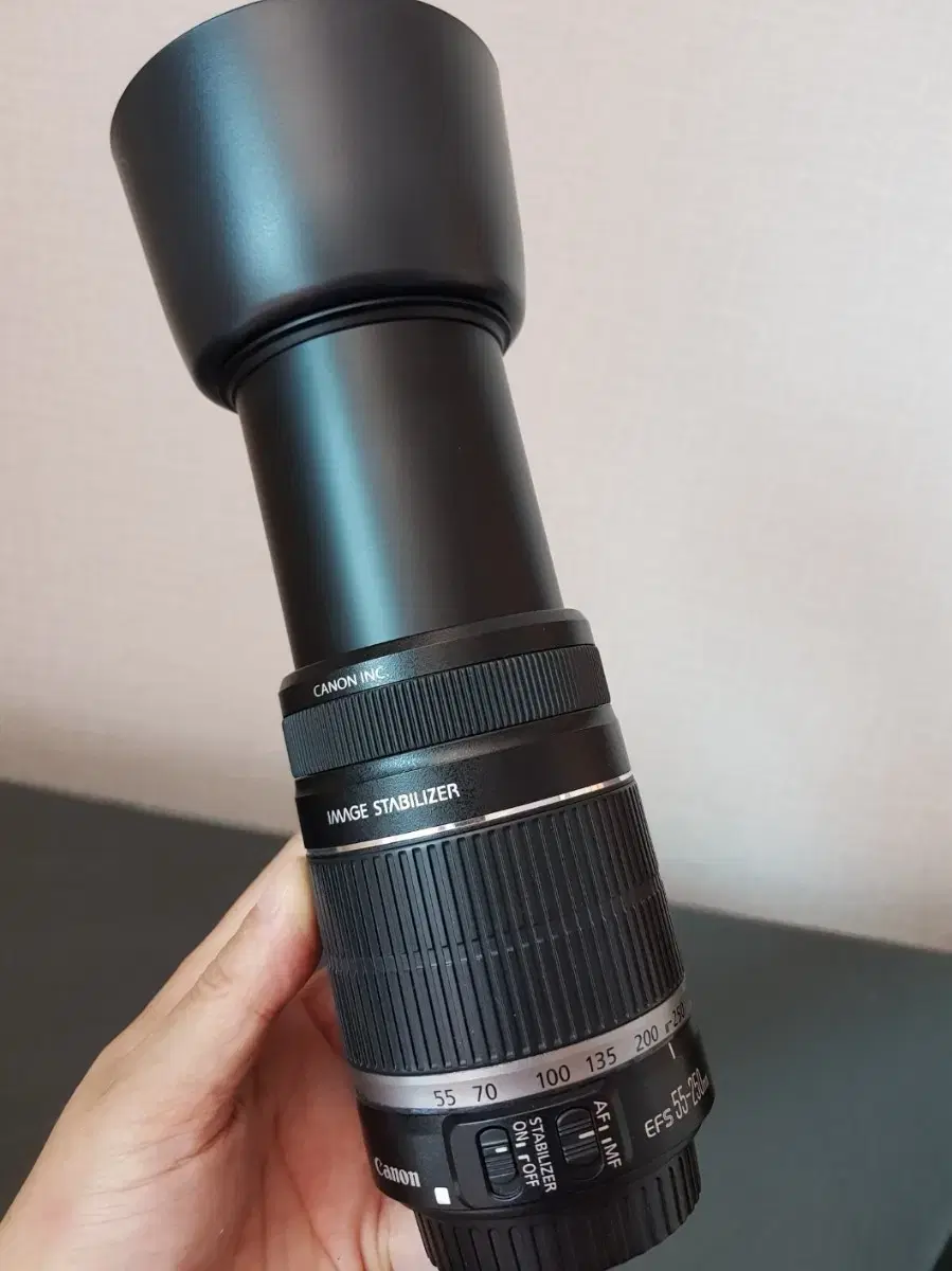 캐논 EF-S 55-250mm IS 손떨림방지기능 망원렌즈 판매합니다